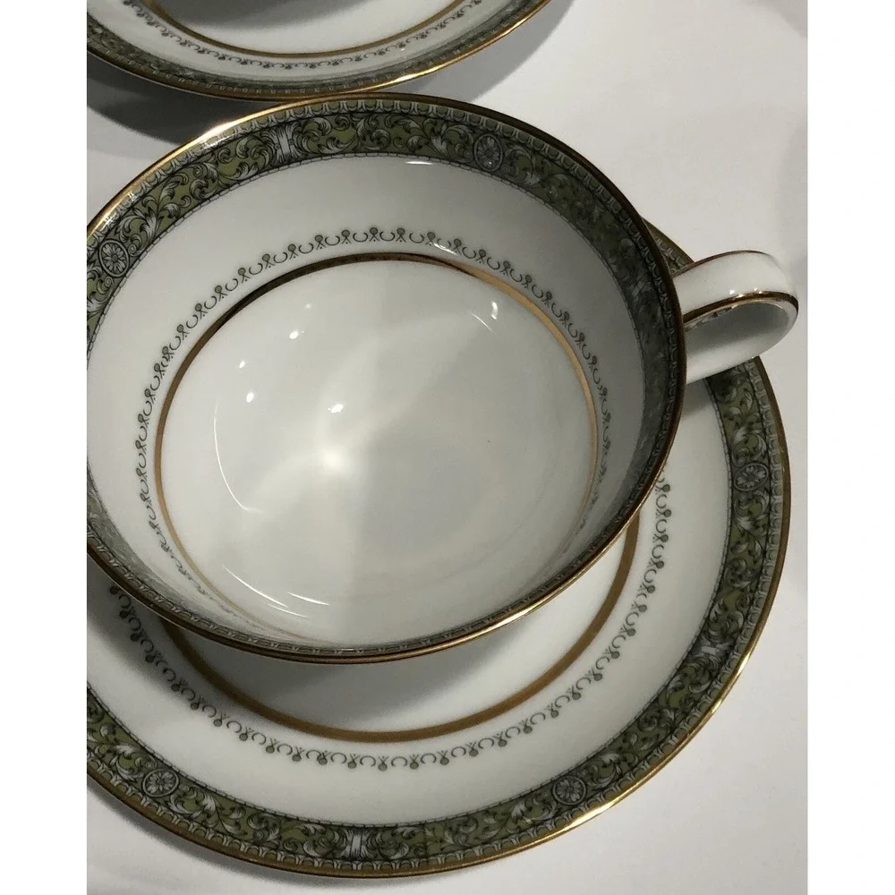 Noritake THURSTON 6871 Cup & Saucer‎ Set Lot of 5 Excellent Condition